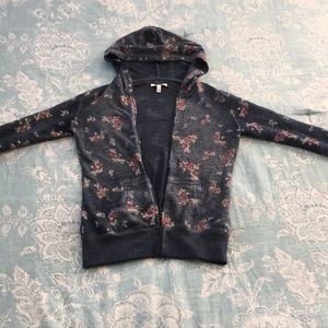 Floral zip hoodie